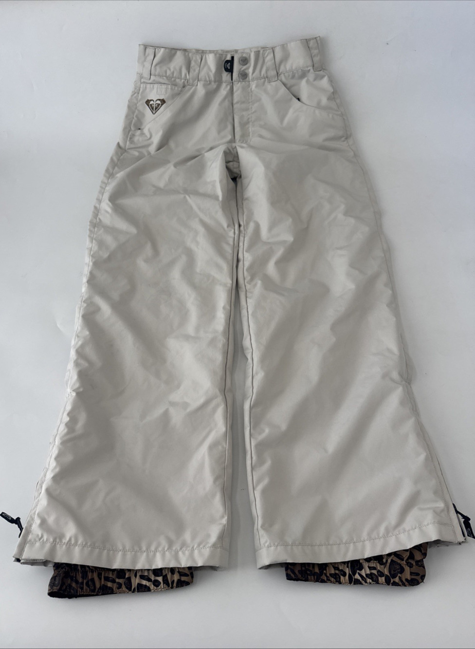 Roxy Snow Pants Womens Small Leopard Print Ski Snowboard Y2K